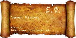 Sauer Vivien névjegykártya
